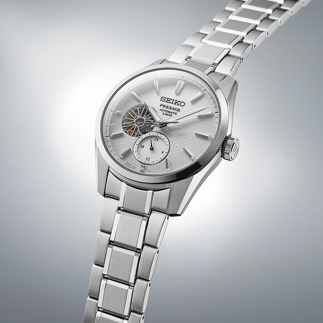 Seiko SPB415J1 Presage ‘Shiro’ Sharp-Edged Open Heart SPB415