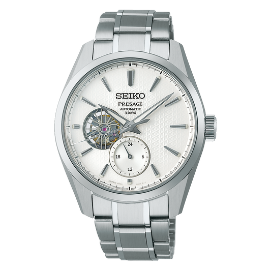 Seiko SPB415J1 Presage ‘Shiro’ Sharp-Edged Open Heart SPB415
