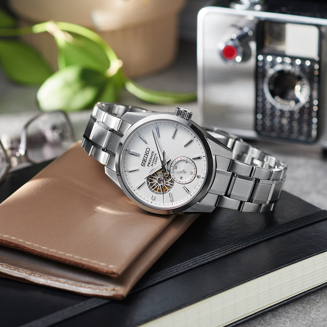 Seiko SPB415J1 Presage ‘Shiro’ Sharp-Edged Open Heart SPB415