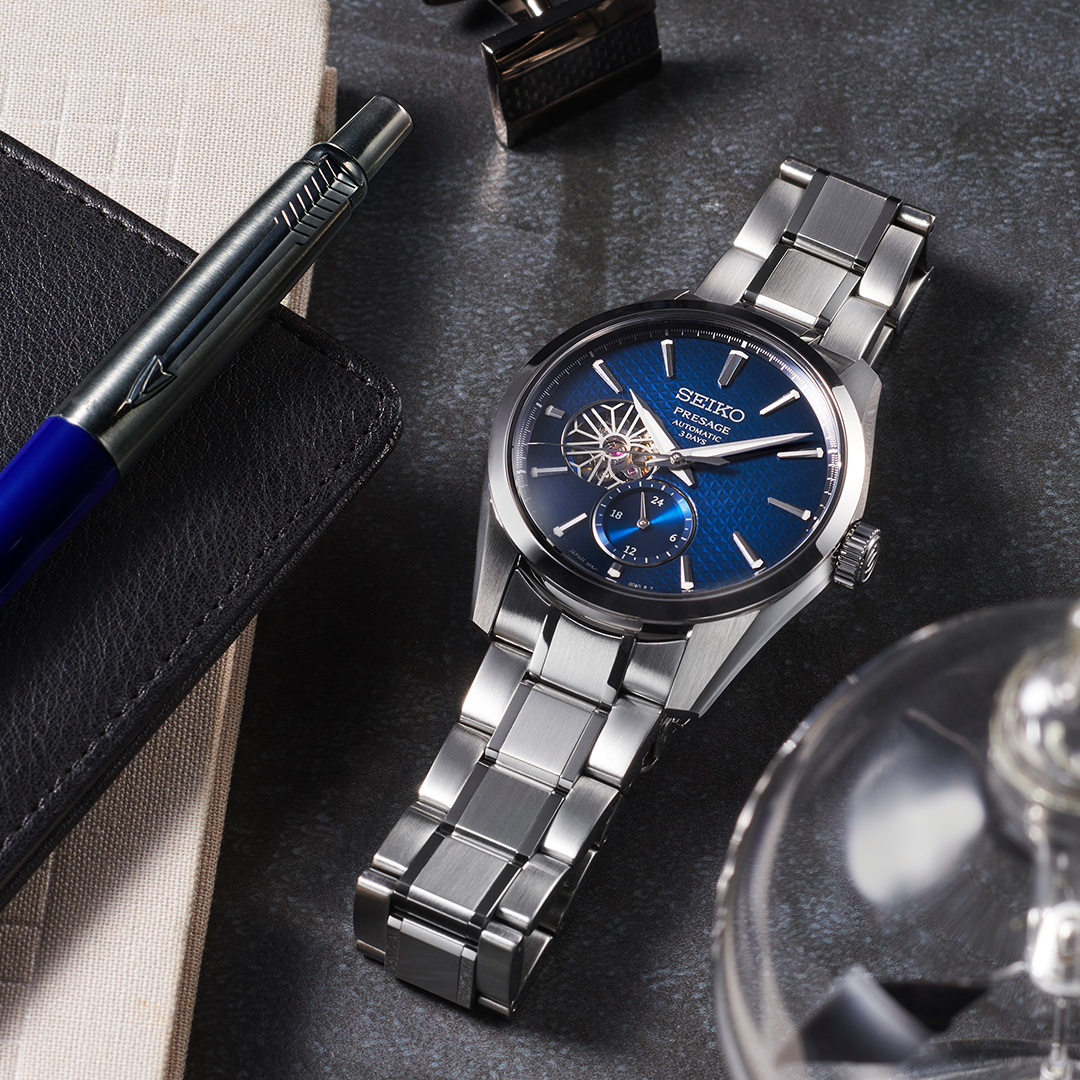 Seiko SPB417J1 Presage ‘Ao’ Sharp-Edged Open Heart SPB417