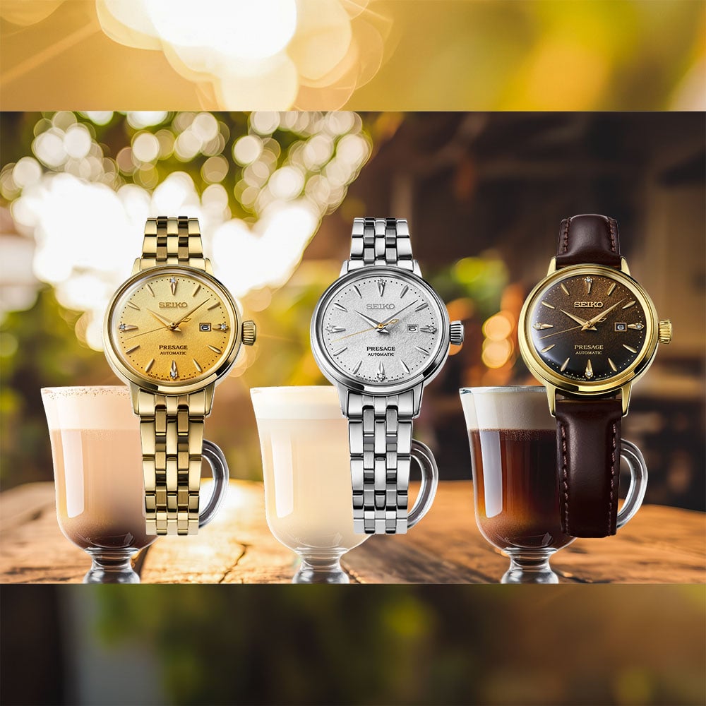 Seiko SRE018J1 Seiko Presage ‘Eggnog’ Diamond-set 30mm Cocktail Time SRE018