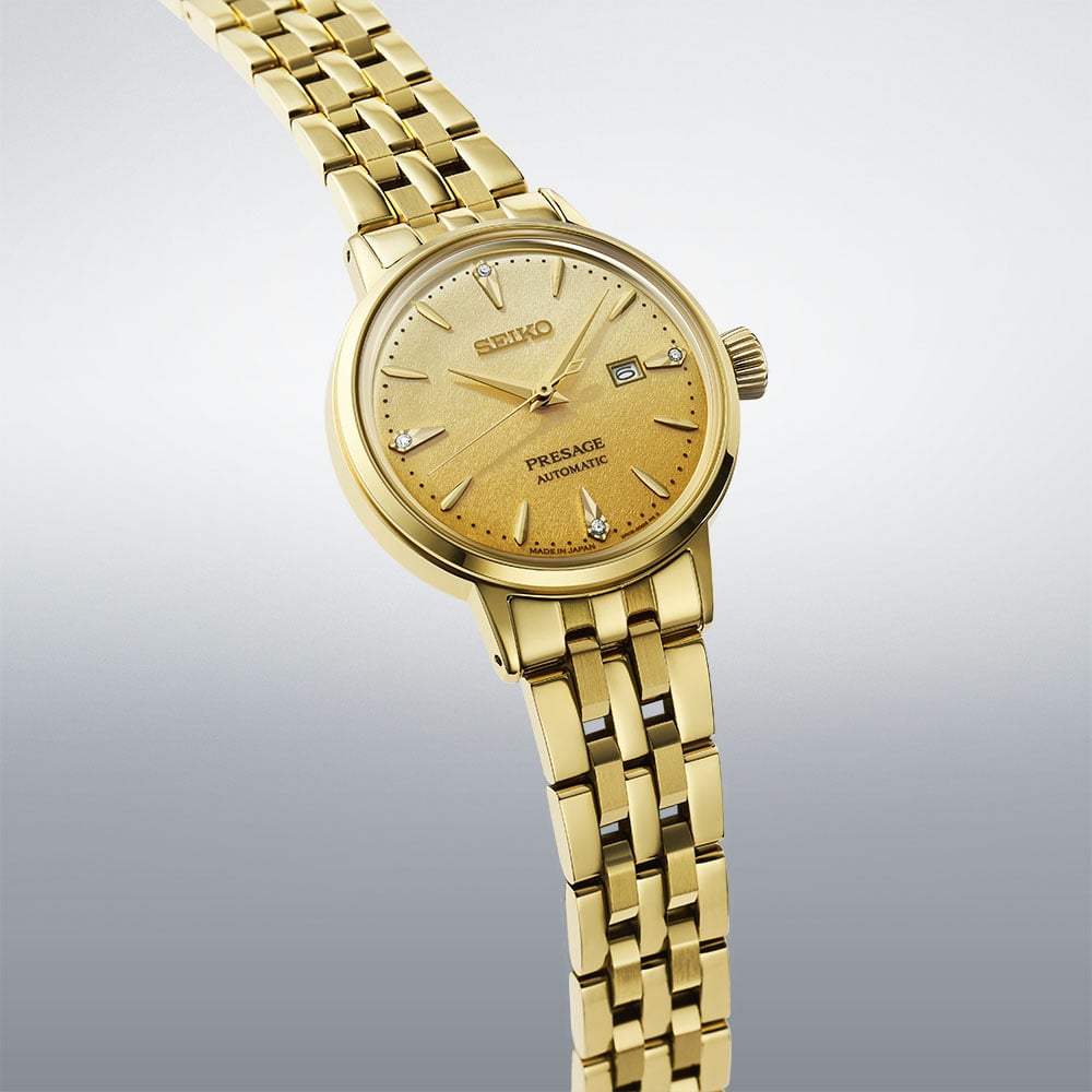 Seiko SRE018J1 Seiko Presage ‘Eggnog’ Diamond-set 30mm Cocktail Time SRE018