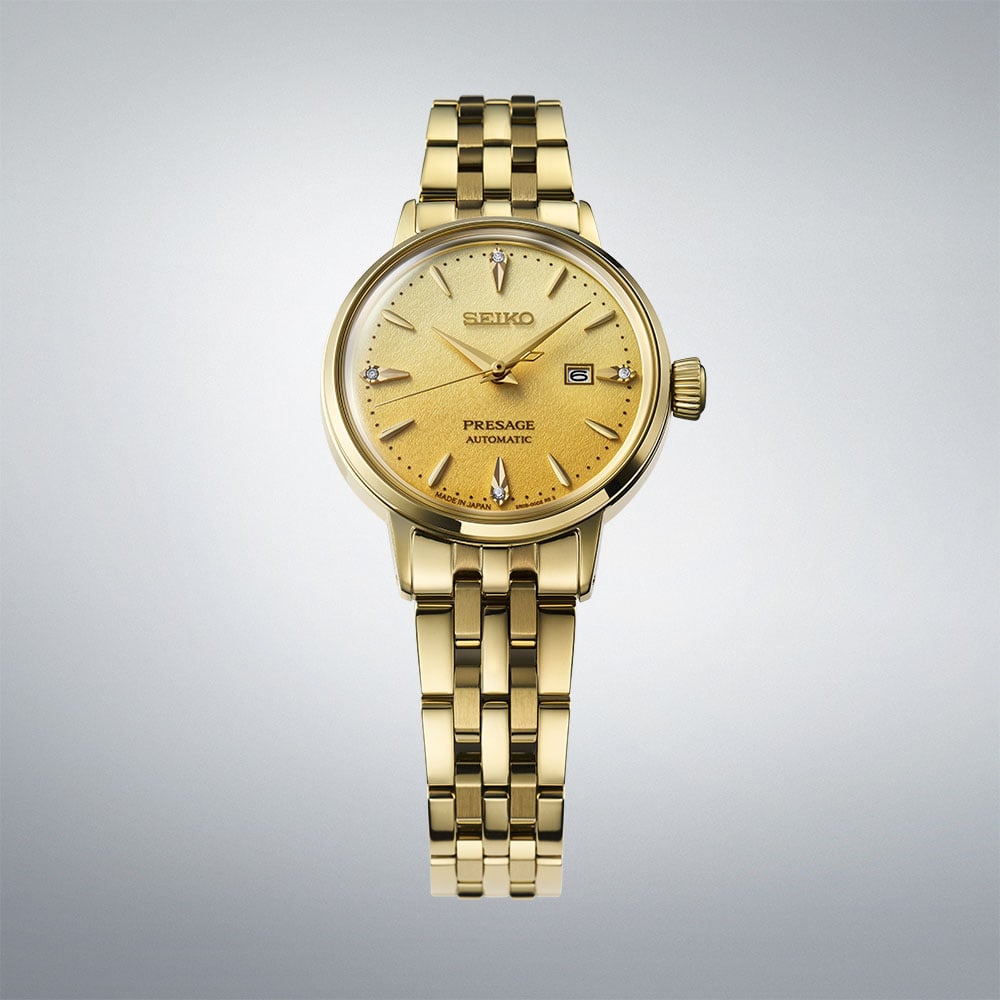 Seiko SRE018J1 Seiko Presage ‘Eggnog’ Diamond-set 30mm Cocktail Time SRE018