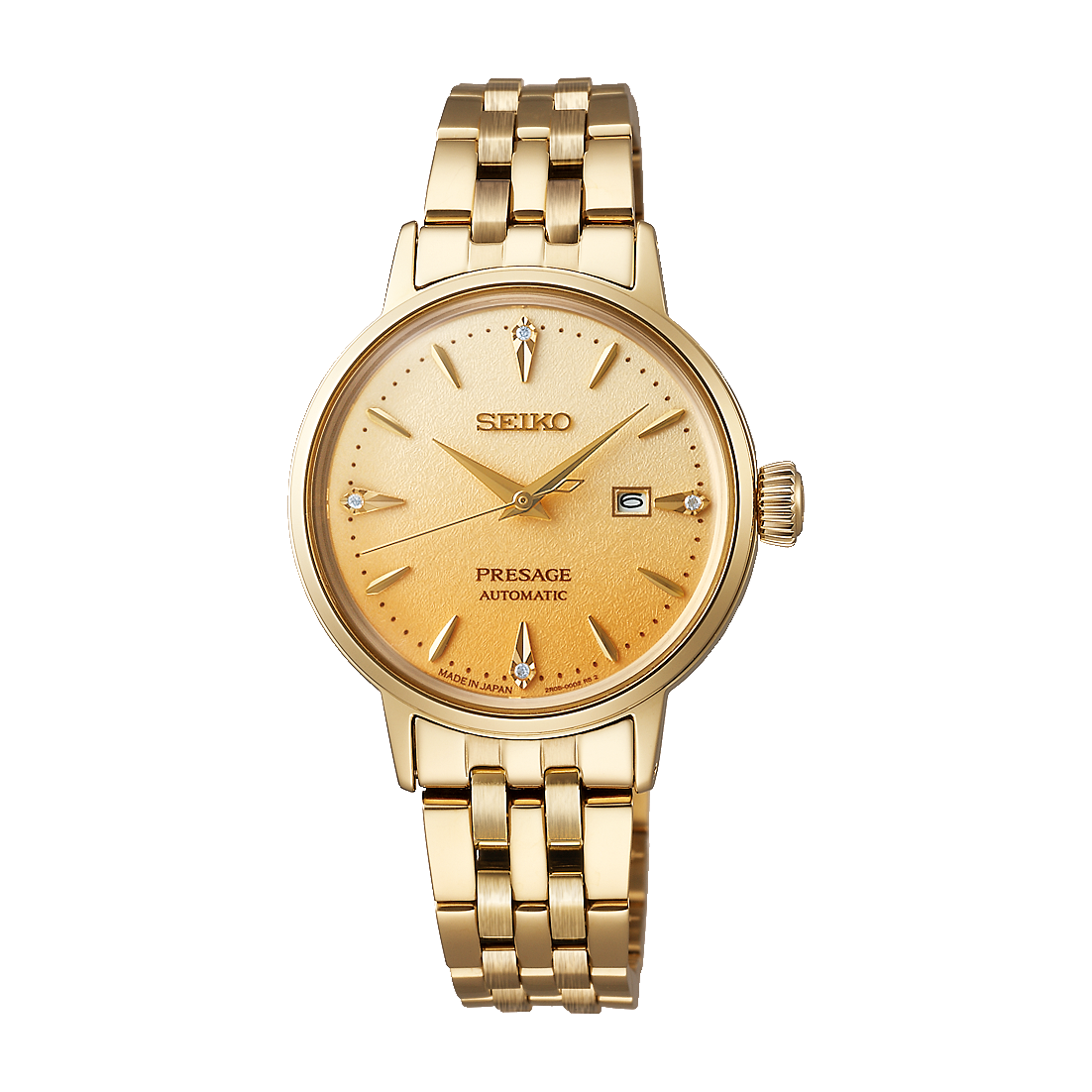 Seiko SRE018J1 Seiko Presage ‘Eggnog’ Diamond-set 30mm Cocktail Time SRE018