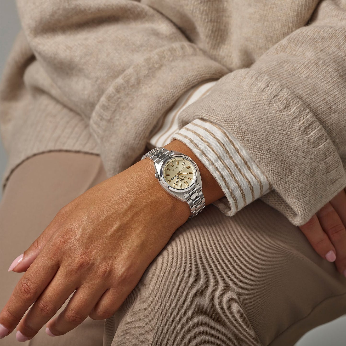 Seiko 5 Sports ‘Hebitama’ SNXS in ‘Double cream’ SRE023K1 SRE023