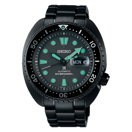 Seiko SRPK43 SRPK43K1 Prospex Black Series ‘Night Vision’ Turtle Diver