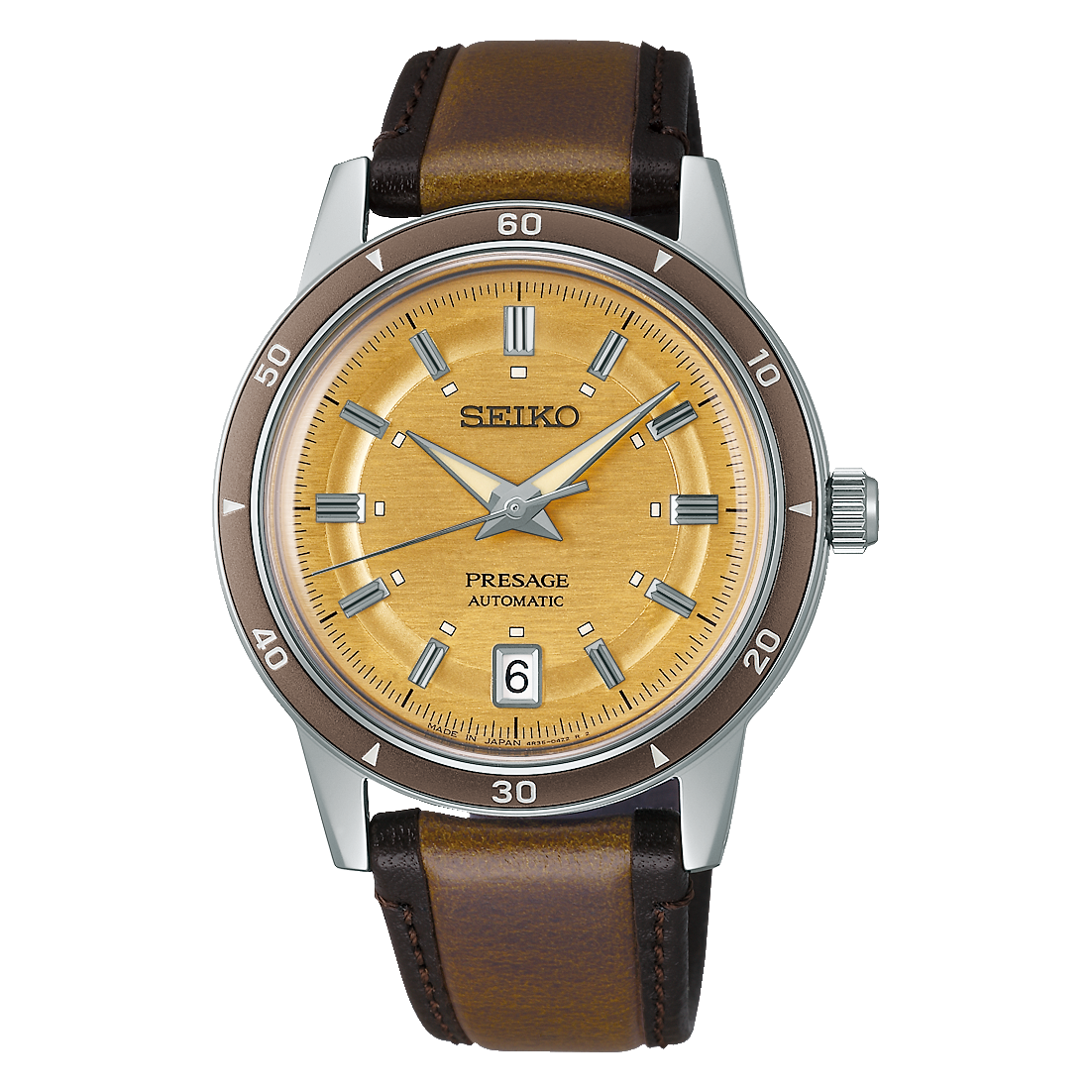 Seiko Presage Style 60s in Golden Yellow SRPL75J1 SRPL75