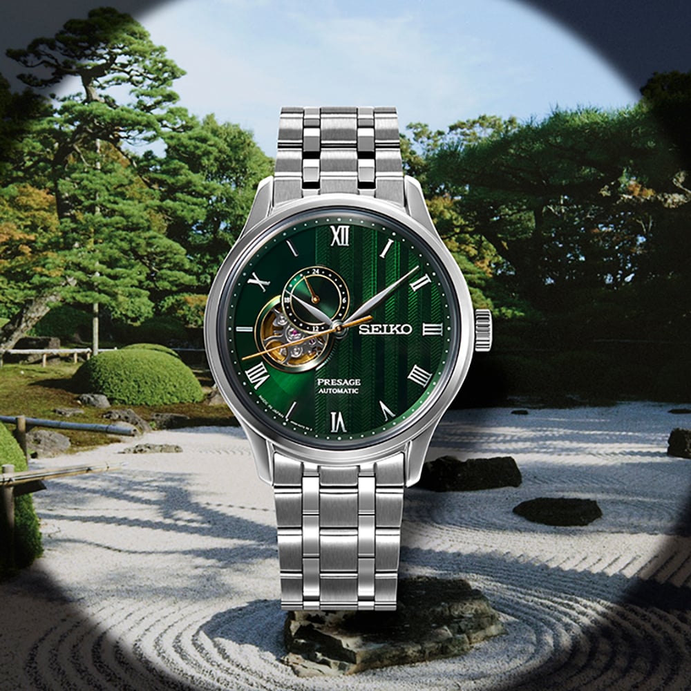 Seiko Presage ‘Japanese Zen Gardens’ in Fern green SSA463J1  SSA463