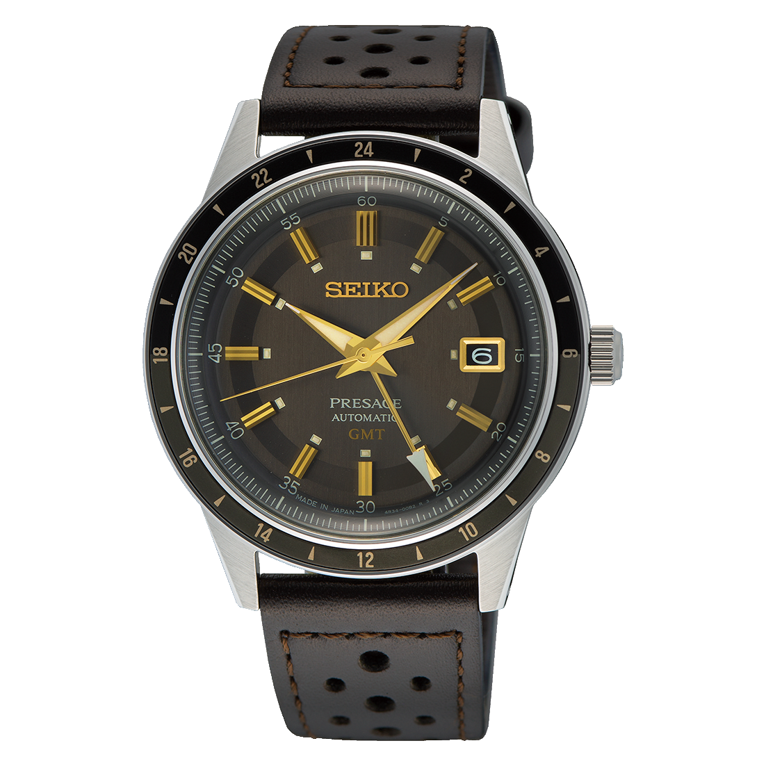 Seiko SSK013 SSK013J1 Presage ‘Fume’ Style 60s Road Trip GMT