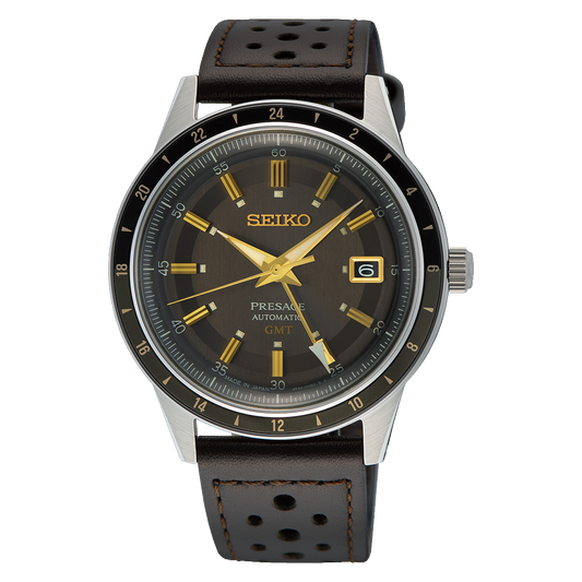 Seiko SSK013 SSK013J1 Presage ‘Fume’ Style 60s Road Trip GMT