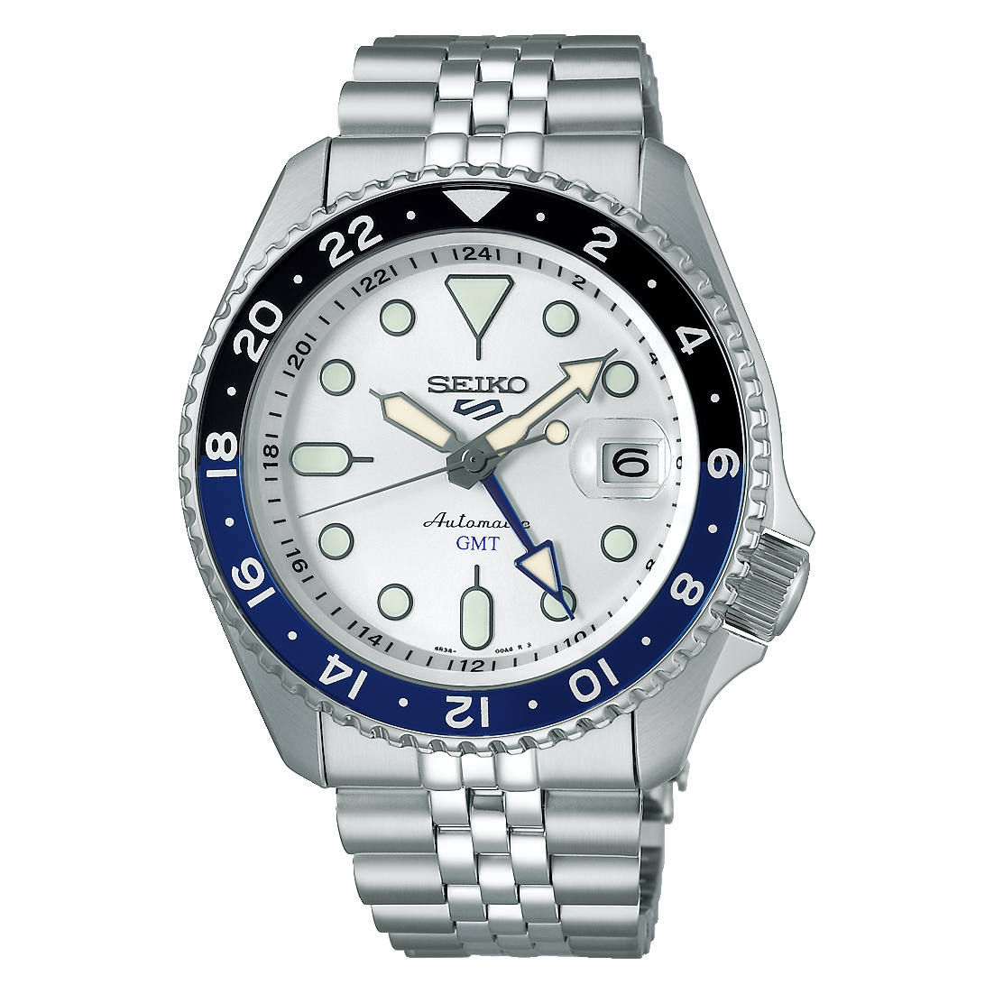 Seiko 5 Sports SKX GMT Sky Blue, Silver Cloud SSK033 SSK033K1