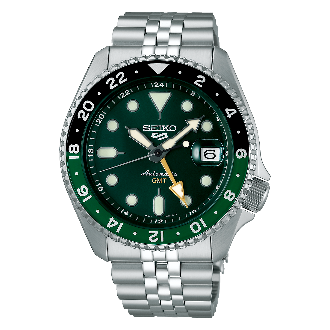 Seiko 5 Sports Automatic GMT Bi-Colour Green SSK035 SSK035K1