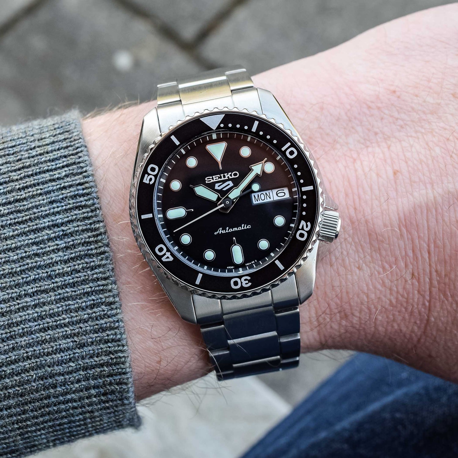 Seiko Sports SKX 38MM Sports 'Midi' Black Automatic SRPK29K1F