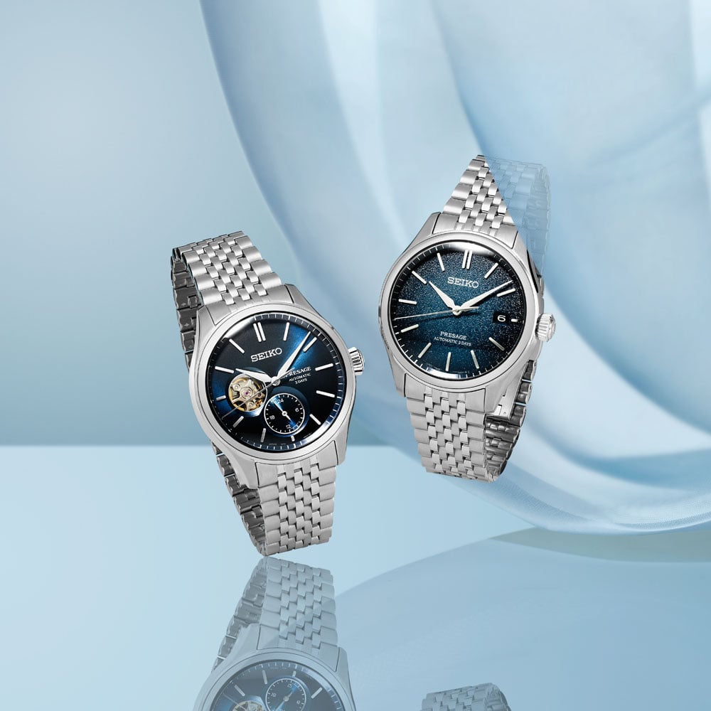 Seiko SPB527J1 Seiko Presage Classic Open Heart in Ai-iro Japan Blue SPB527
