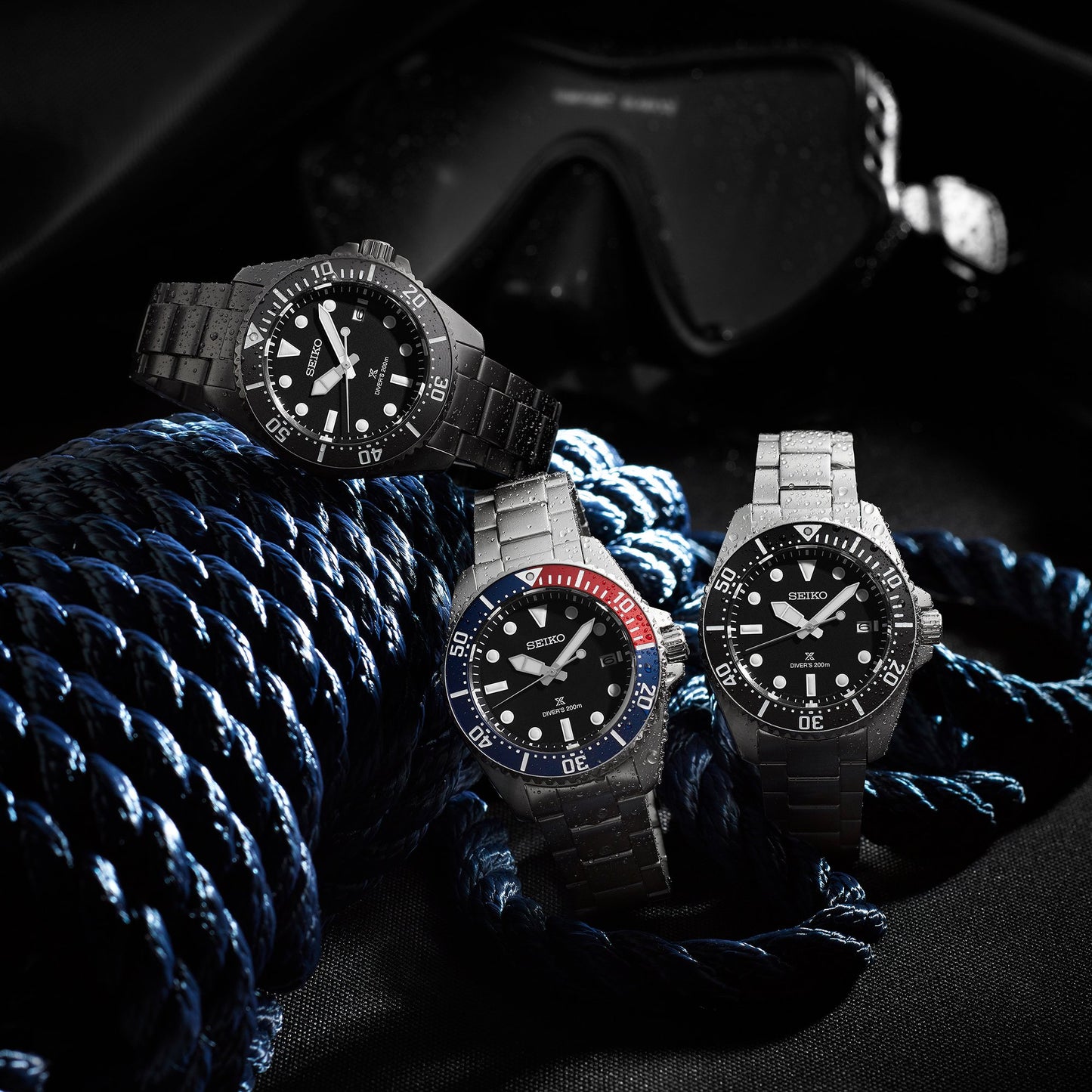 Seiko SNE599 Seiko Prospex Solar Diver’s in All Black SNE599P1