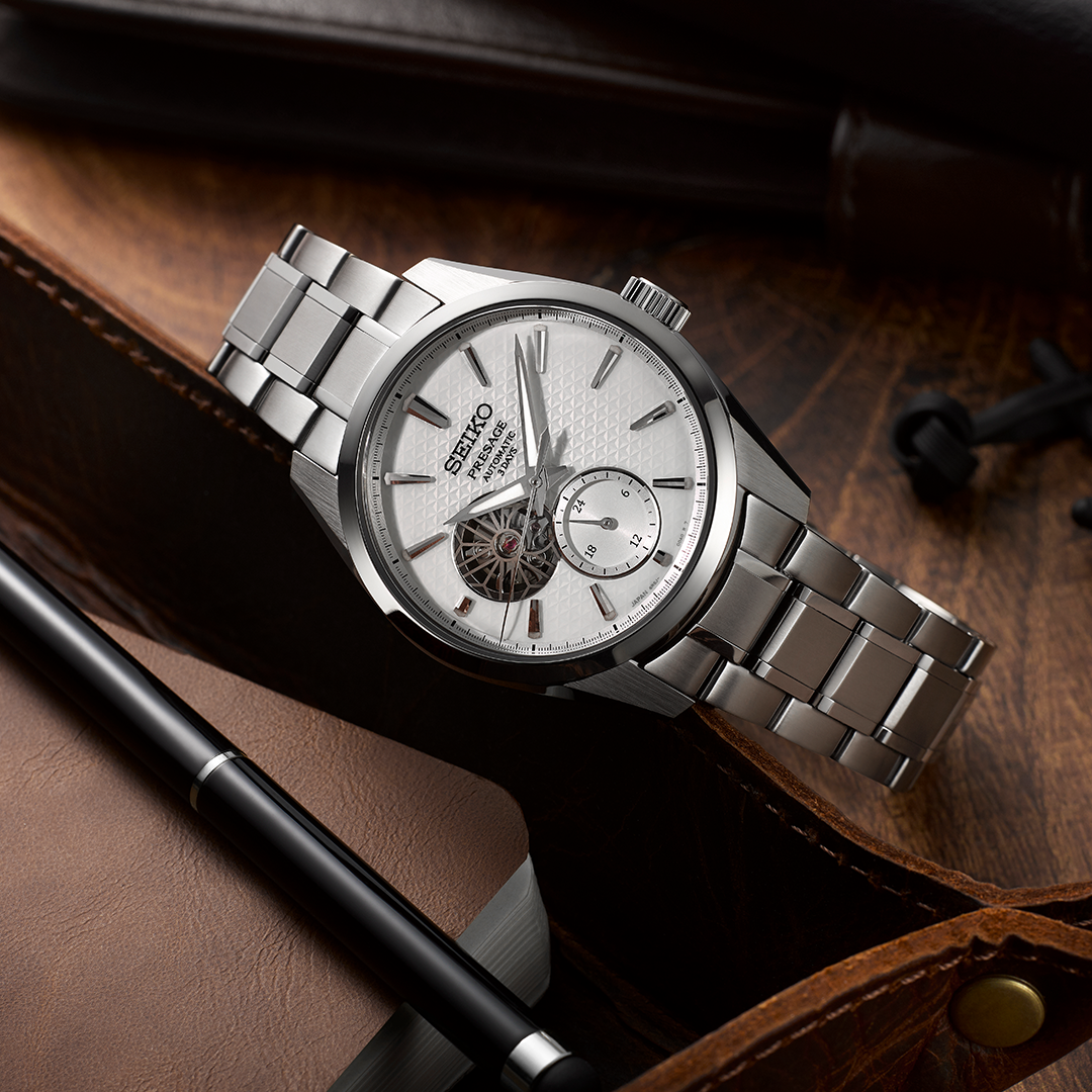 Seiko SPB415J1 Presage ‘Shiro’ Sharp-Edged Open Heart SPB415