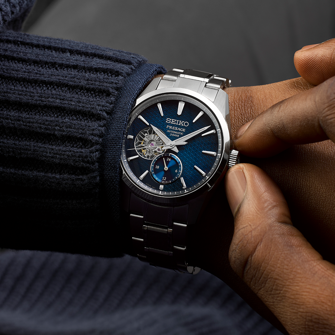 Seiko SPB417J1 Presage ‘Ao’ Sharp-Edged Open Heart SPB417