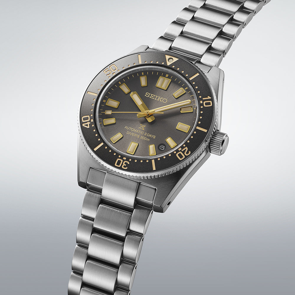 Seiko SPB455 SPB455J1 Prospex 1965 Revival Diver’s 3-day 300m in Tide Grey – 100th Anniversary of Seiko Special Edition