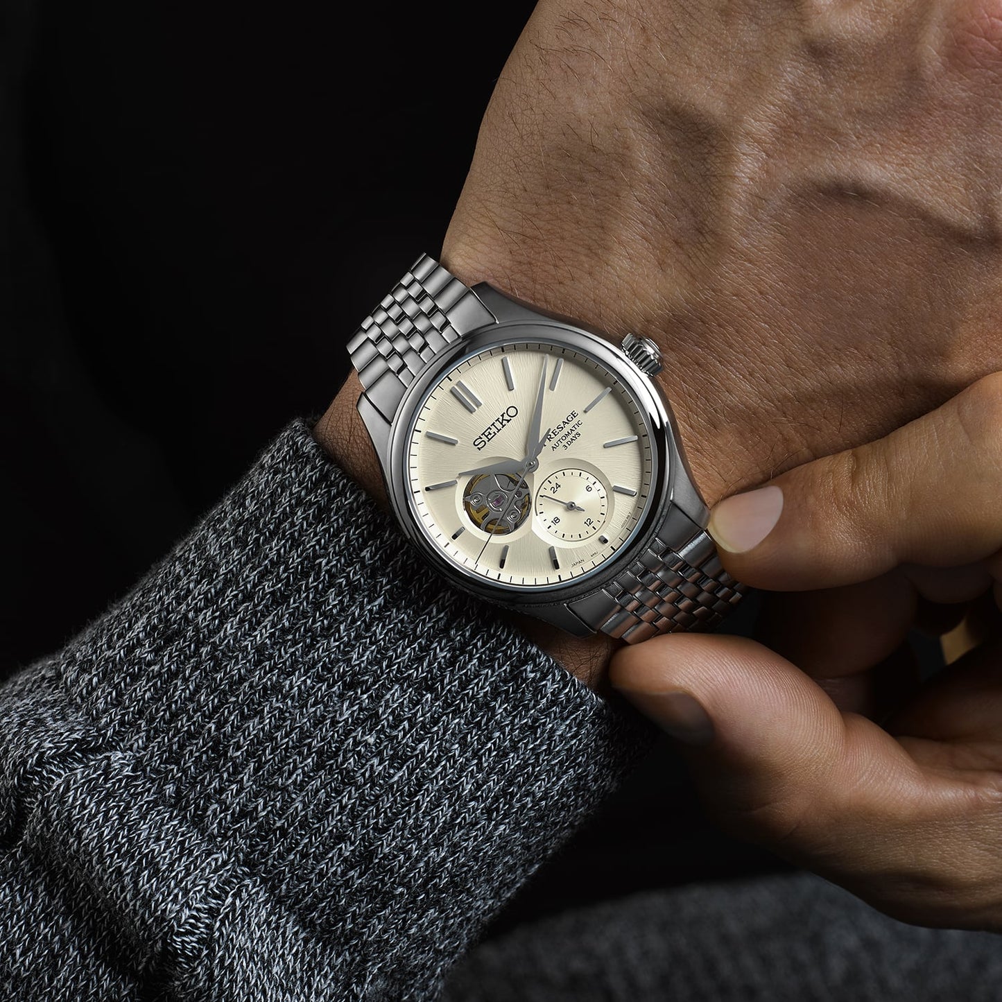 Seiko SPB469J1 Seiko Presage Classic Series ‘Shiro-iro’ Open heart SPB469