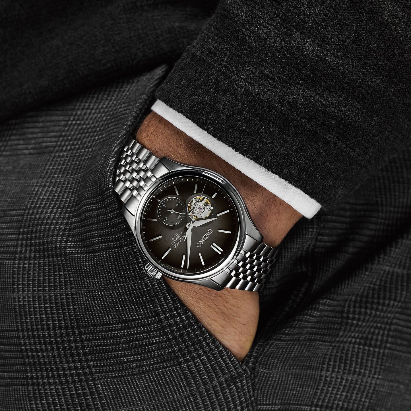 Seiko SPB471J1 Seiko Presage Classic Series ‘Sumi-iro’ Open heart SPB471