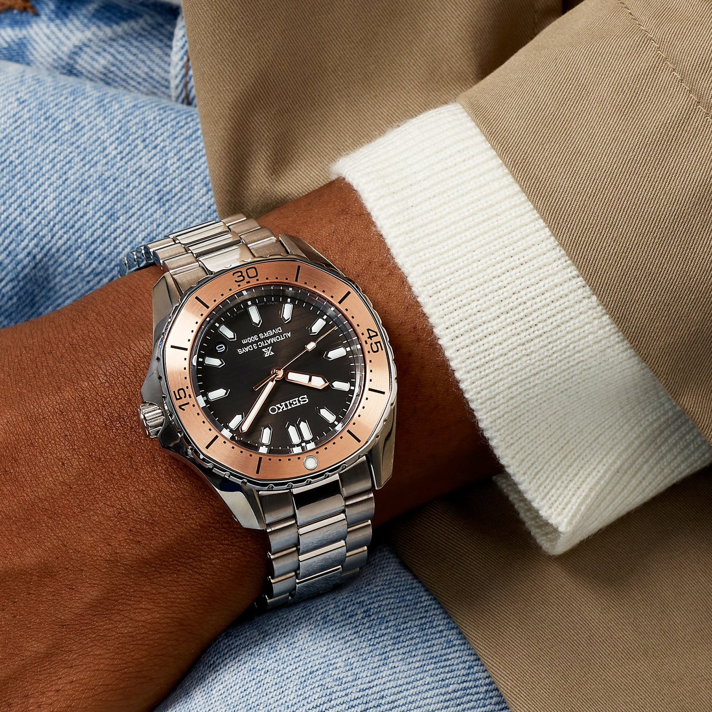 Seiko SPB485 Prospex Diver’s Watch – Polygonal in Ocean grey & bronze tone SPB485J1