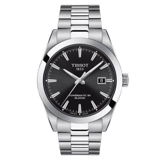 TISSOT GENTLEMAN POWERMATIC 80 SILICIUM BLACK DIAL T127.407.11.051.00 T1274071105100