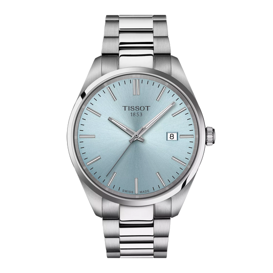 Tissot PR 100 Quartz 40mm Ice Blue Dial T150.410.11.351.00 T1504101135100