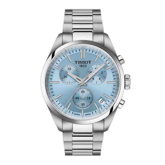 Tissot PR 100 Chronograph Ice Blue Dial T150.417.11.351.00 T1504171135100