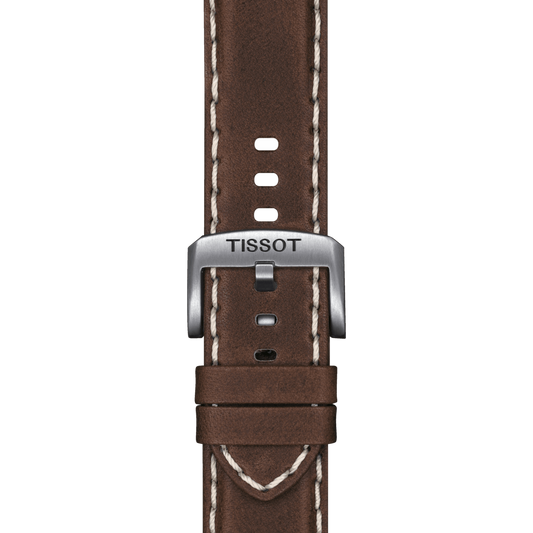 TISSOT OFFICIAL BROWN LEATHER STRAP LUGS 22 MM T852.044.980 T852044980