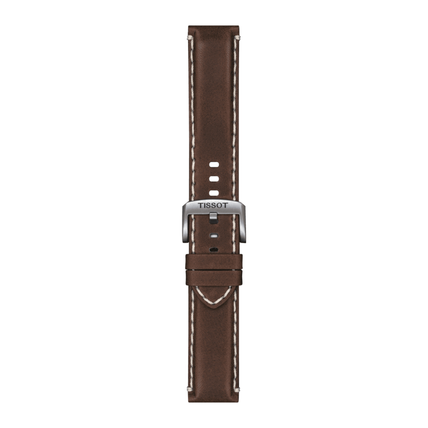 TISSOT OFFICIAL BROWN LEATHER STRAP LUGS 22 MM T852.044.980 T852044980