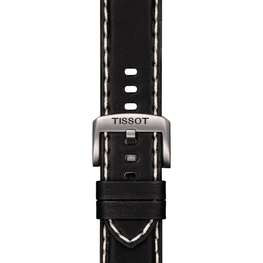 TISSOT OFFICIAL BLACK LEATHER STRAP LUGS 22 MM T852.044.982  T852044982