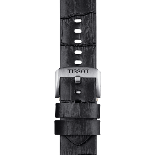 TISSOT OFFICIAL BLACK LEATHER STRAP LUGS 22 MM T852.046.775  T852046775