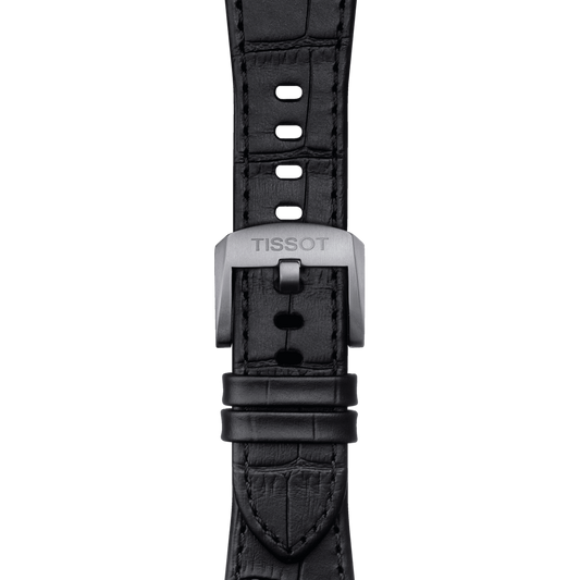 TISSOT OFFICIAL BLACK PRX LEATHER STRAP WITH STEEL ENDPIECE T852.047.562 T852047562