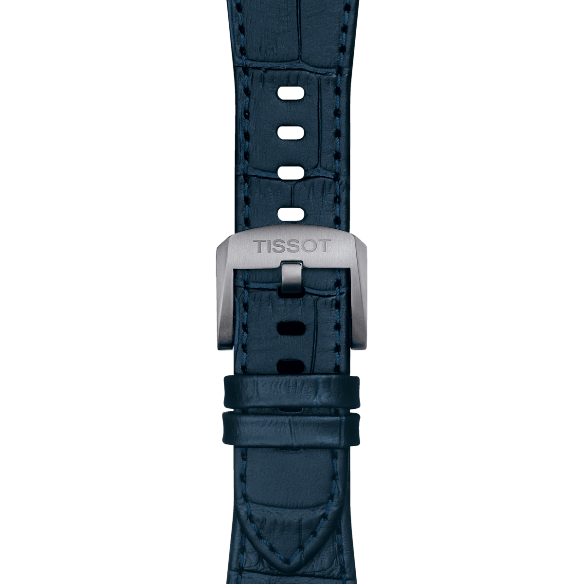 TISSOT OFFICIAL DARK BLUE PRX LEATHER STRAP WITH STEEL ENDPIECE T852.047.701 T852047701