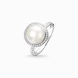 Thomas Sabo Sterling Silver Pearl and CZ set Ring TR2055-167-14