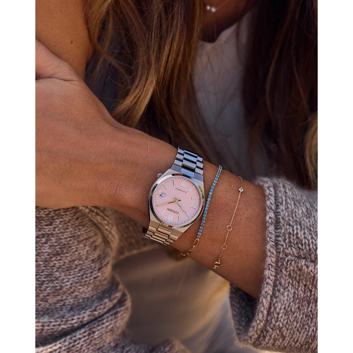 Citizen Automatic NJ0200-50Z "TSUYOSA” Pink Dial (37mm)