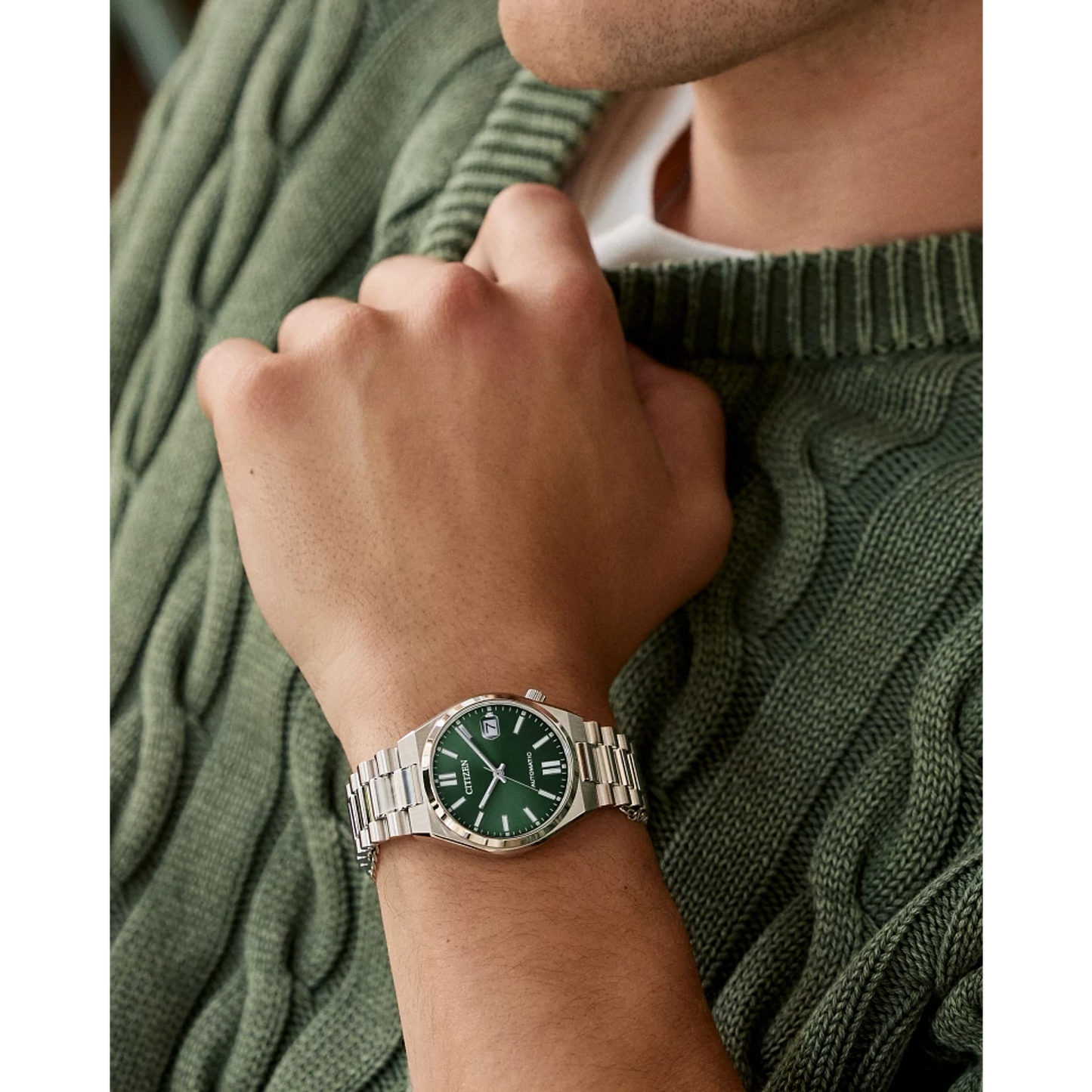 Citizen Automatic NJ0200-50X "TSUYOSA” Geen Dial 37mm