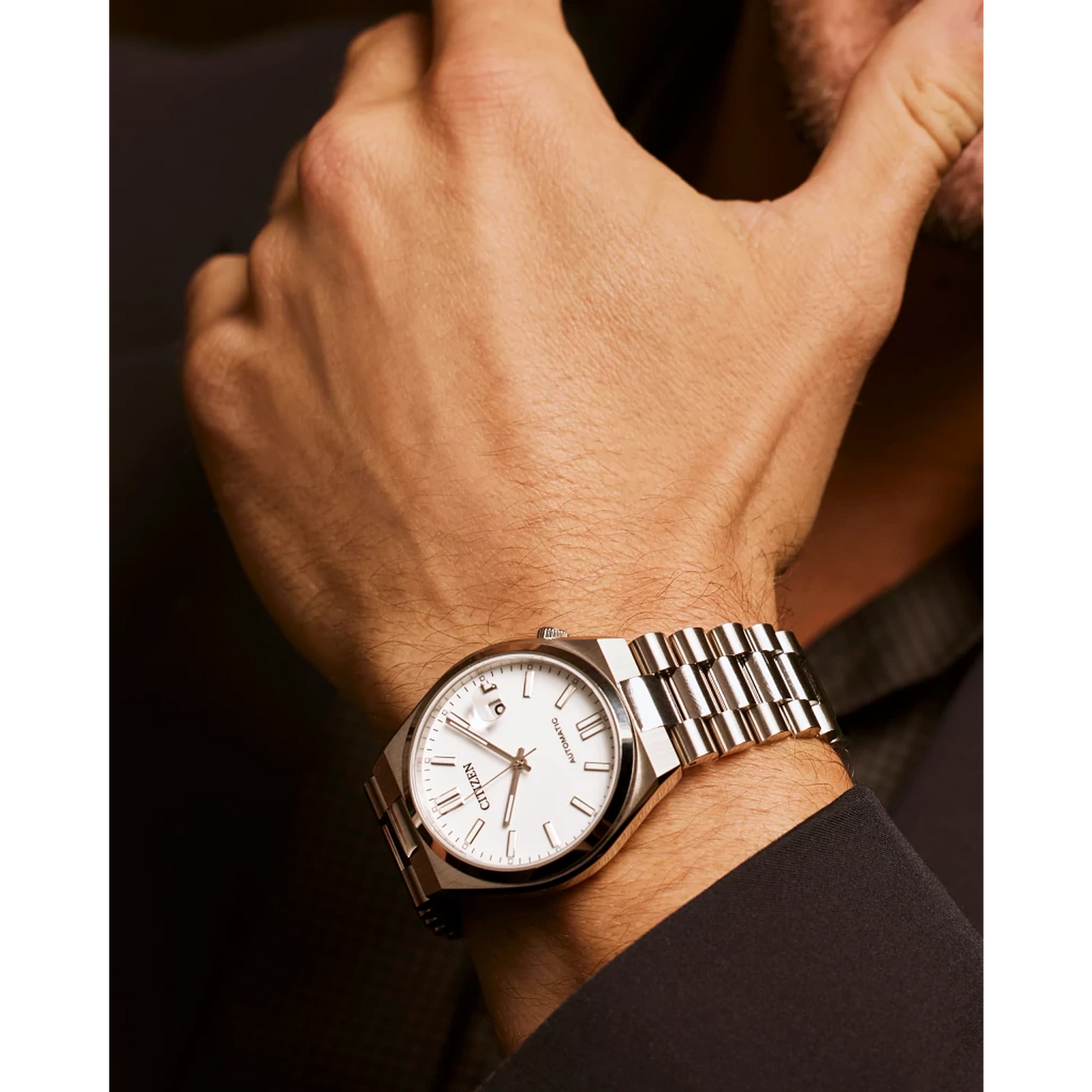 Citizen Automatic NJ0150-56A "TSUYOSA” Collection White Dial Stainless Steel Bracelet