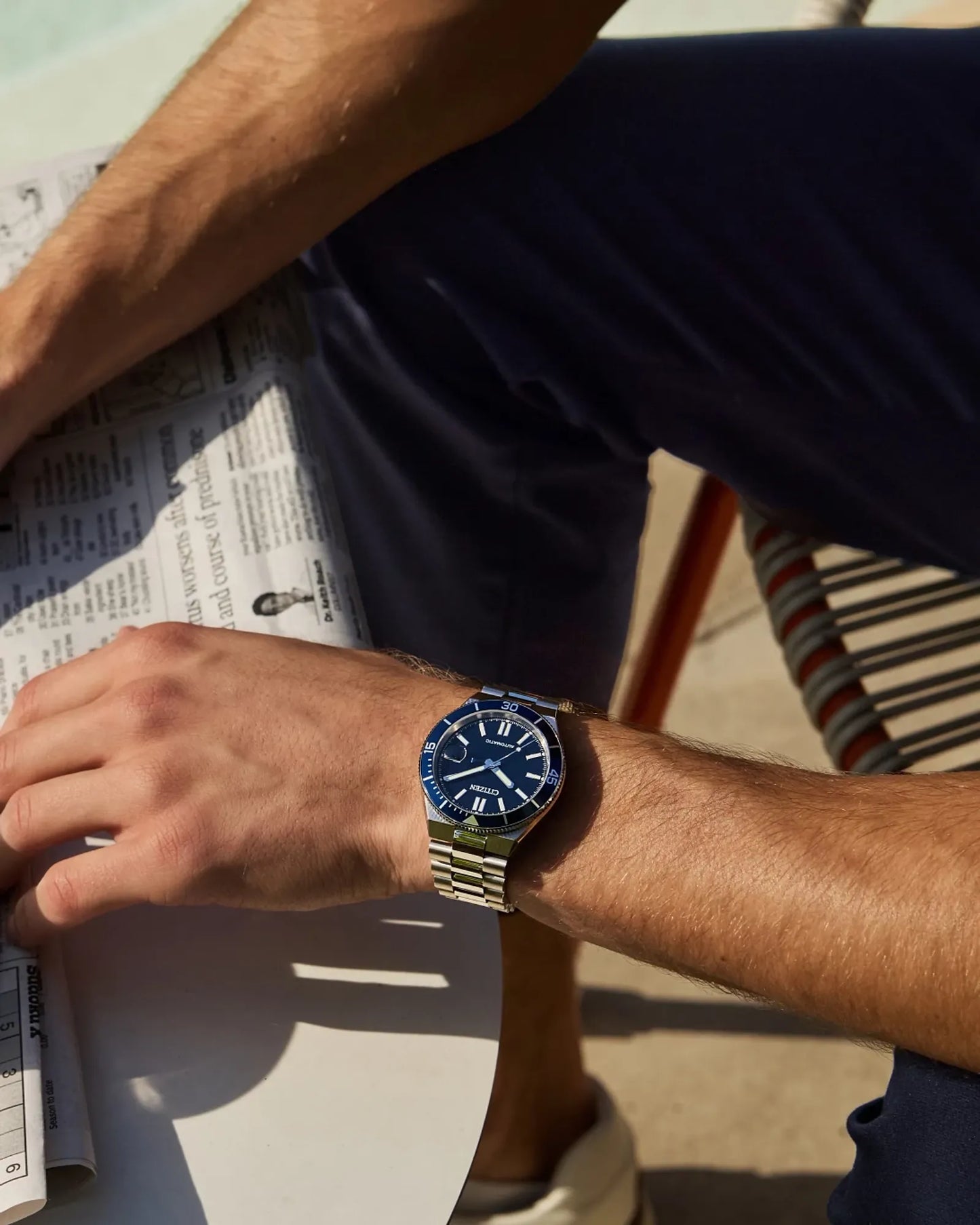 Citizen TSUYOSA Shore Automatic NJ0230-59L Navy Blue Dial