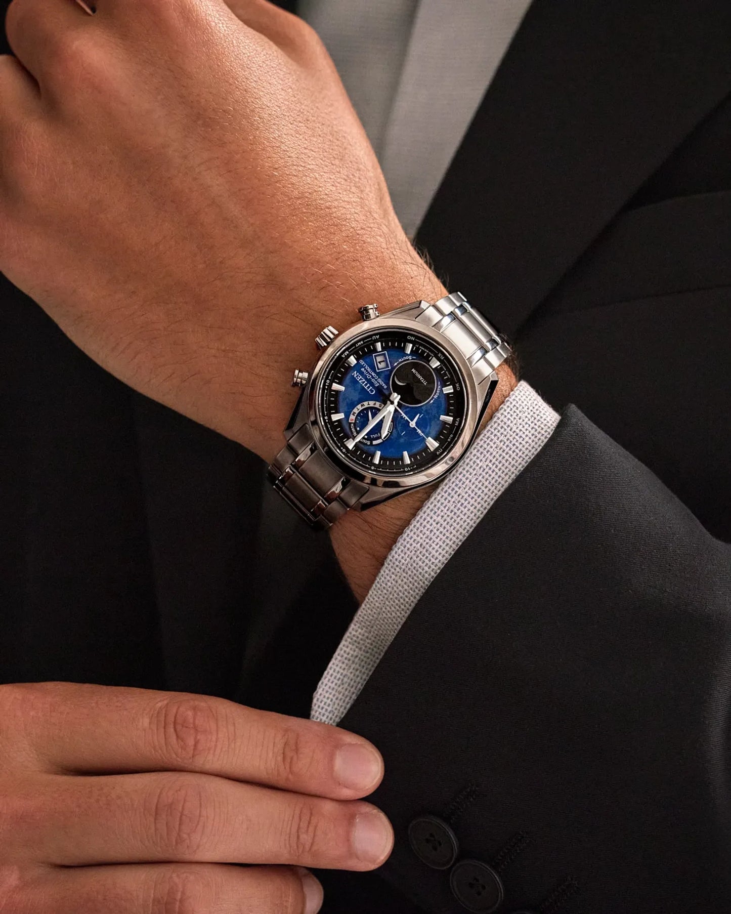 CITIZEN BY1010-57L Tsuki-yomi A-T Atomic Timekeeping / Super Titanium