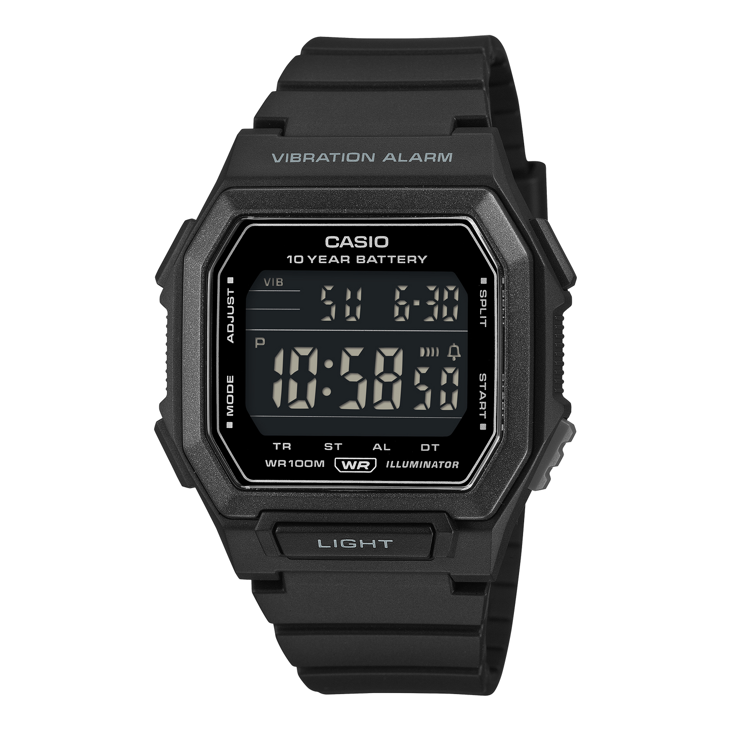CASIO Digital Watch Black W-738H-1BV W738H-1BV