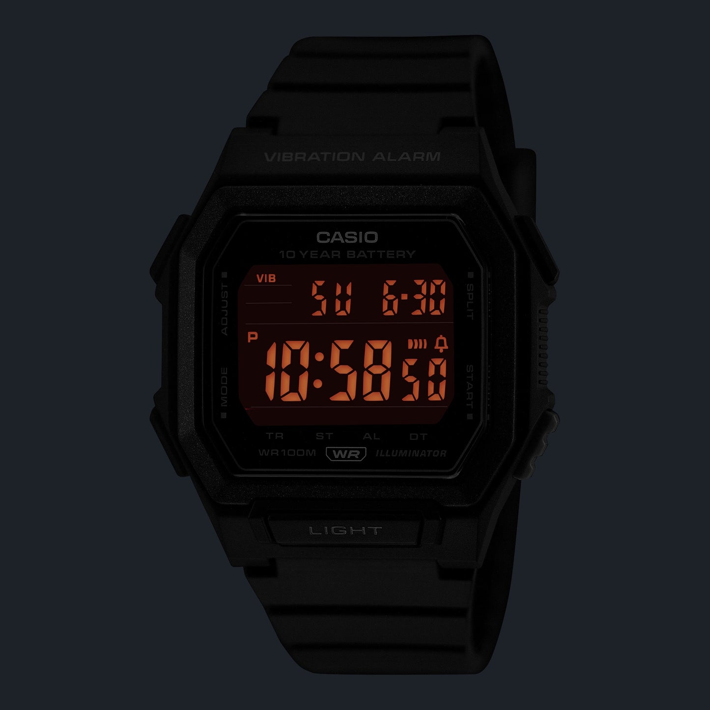 CASIO Digital Watch Green W-738H-3AV W738H-3AV