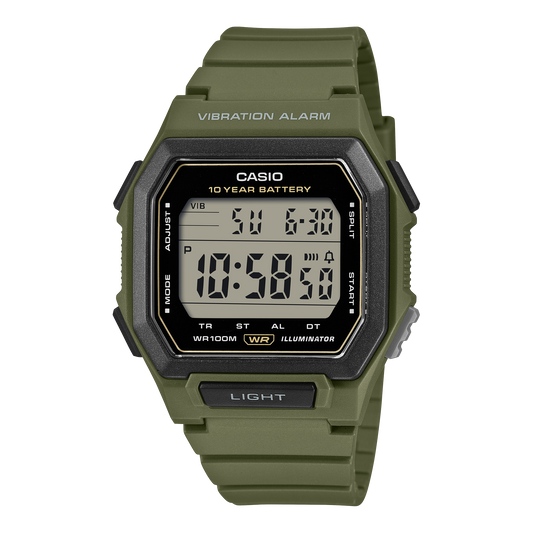 CASIO Digital Watch Green W-738H-3AV W738H-3AV