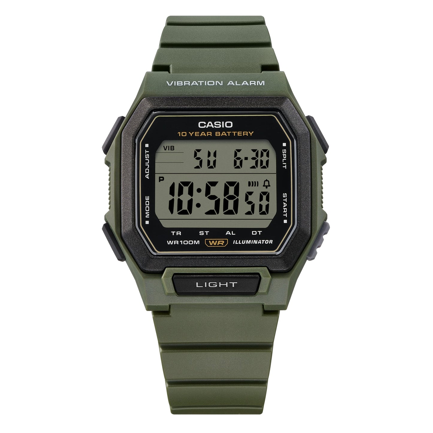 CASIO Digital Watch Green W-738H-3AV W738H-3AV