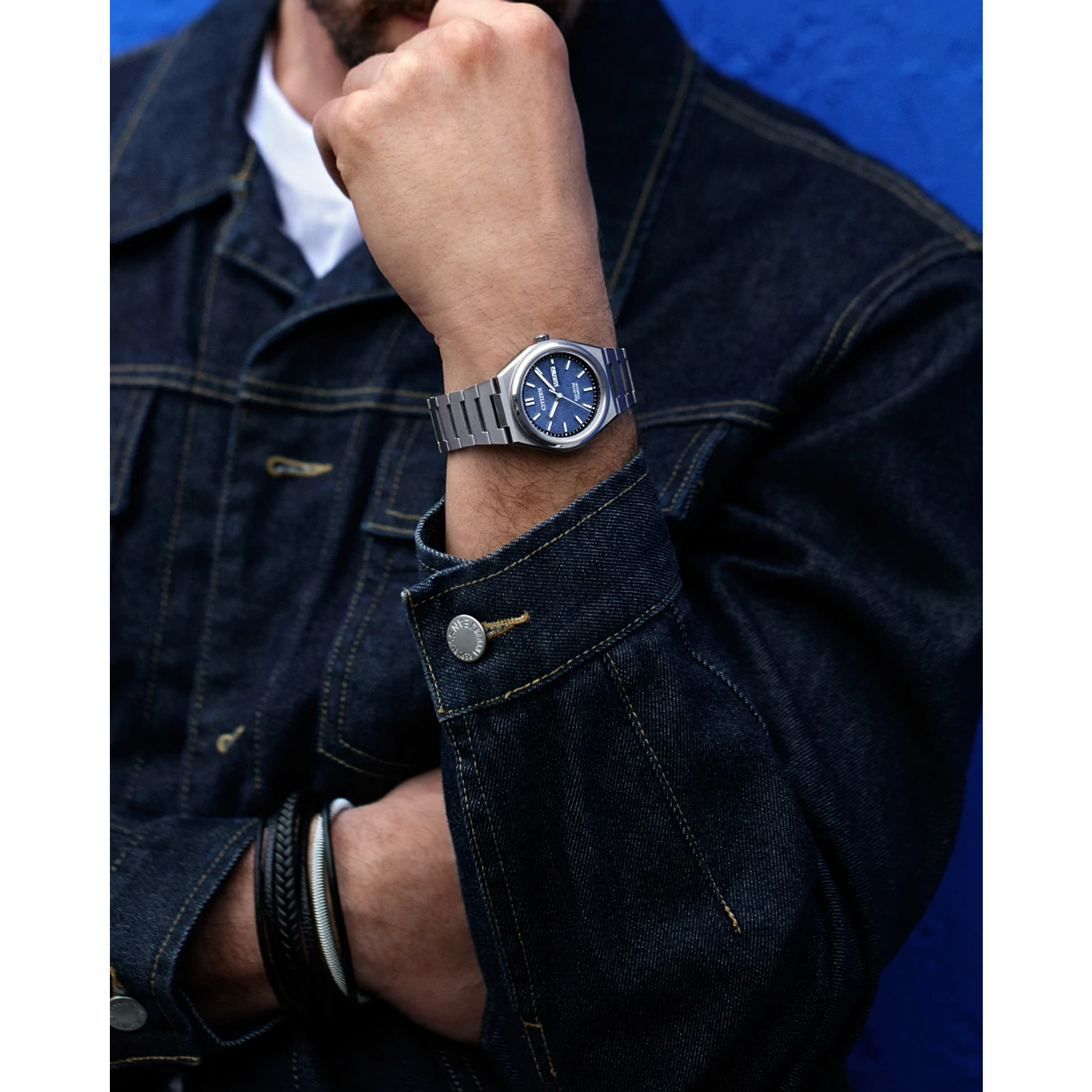 Citizen AW0130-85L Zenshin Three-hand Super Titanium Blue Dial Citizen AW0130-85L Zenshin Three-hand Super Titanium Blue Dial