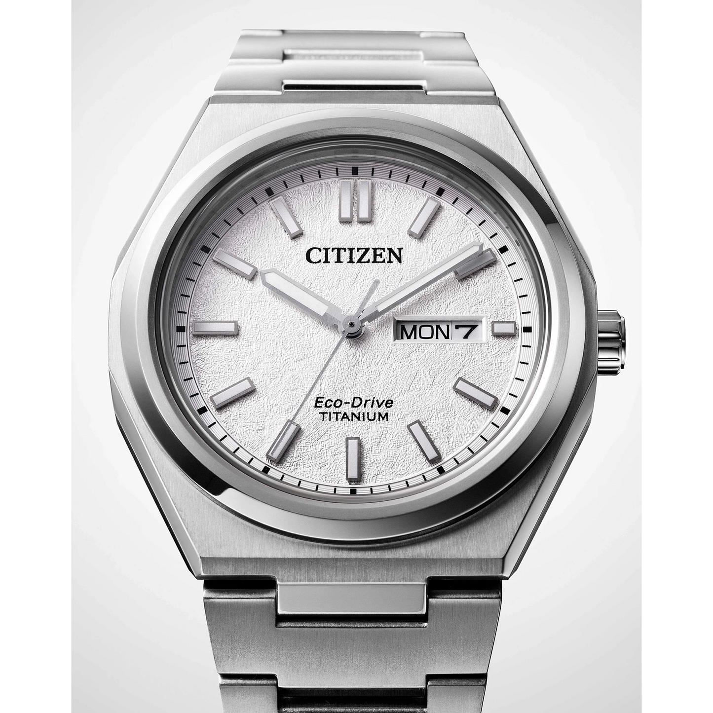 Citizen AW0130-85A Zenshin Three-hand Super Titanium White Dial
