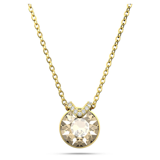 Bella V pendant Round cut, Gold tone, Gold-tone plated 5662091