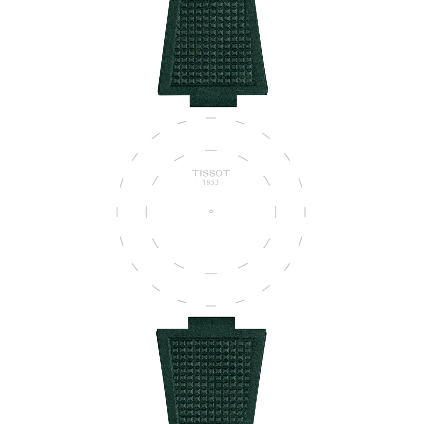 Tissot Official PRX 40mm Dark Green Rubber Strap T852.050.987 T852050987