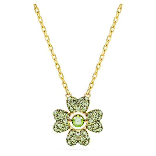 Idyllia pendant Clover, Green, Gold-tone plated 5671144