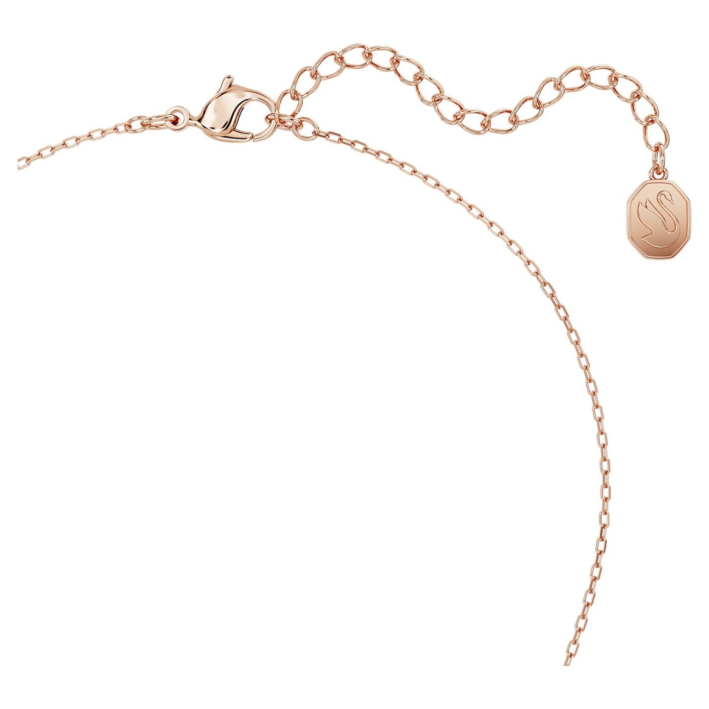 Idyllia pendant Feather, White, Rose gold-tone plated 5663483